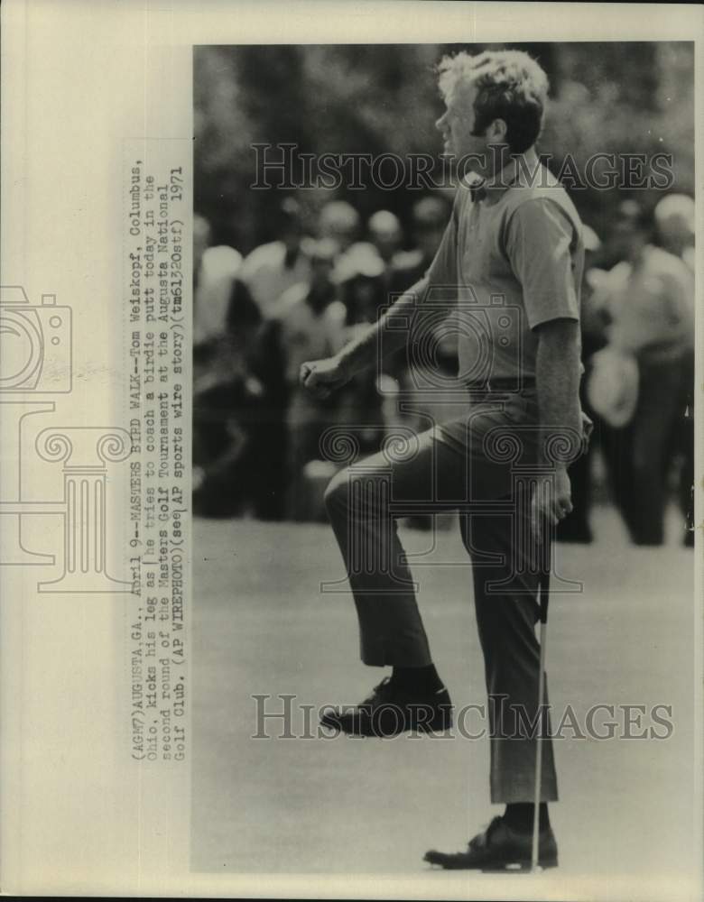 1971 Press Photo Golfer Tom Weiskopf plays the second round of the Masters- Historic Images