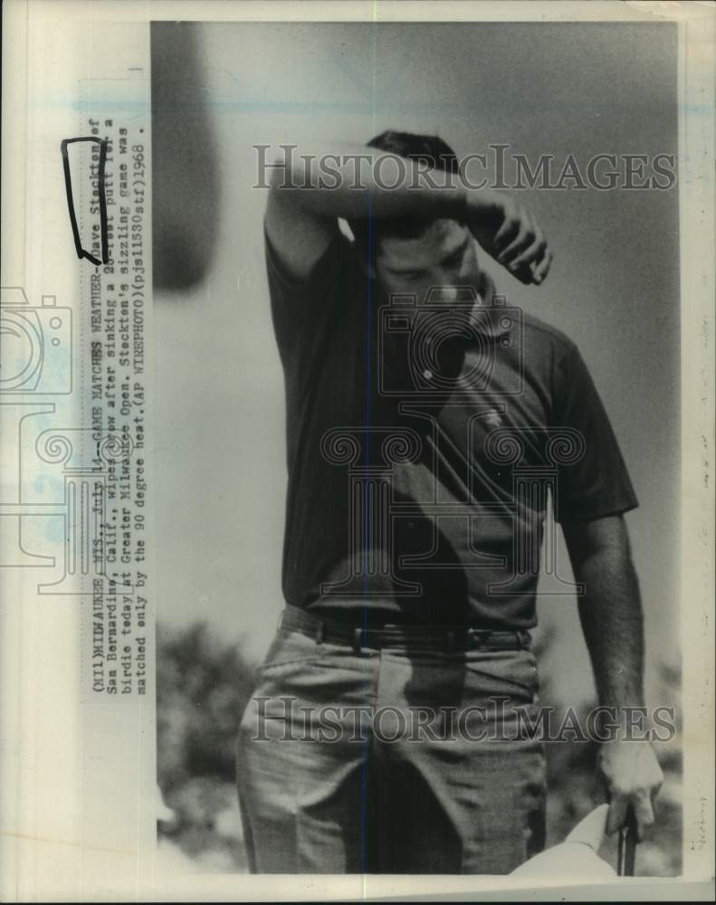 1968 Press Photo Golfer Dave Stockton plays the Greater Milwaukee Open- Historic Images