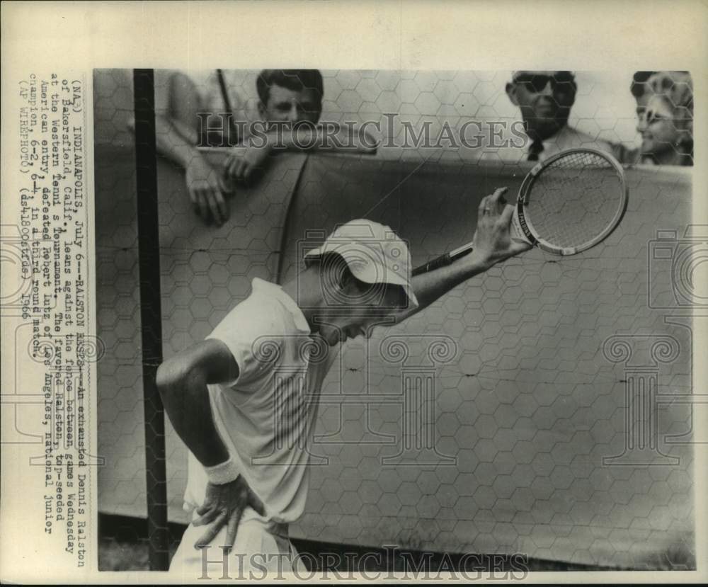 1966 Press Photo Tennis player Dennis Ralston Plays the Western Open- Historic Images