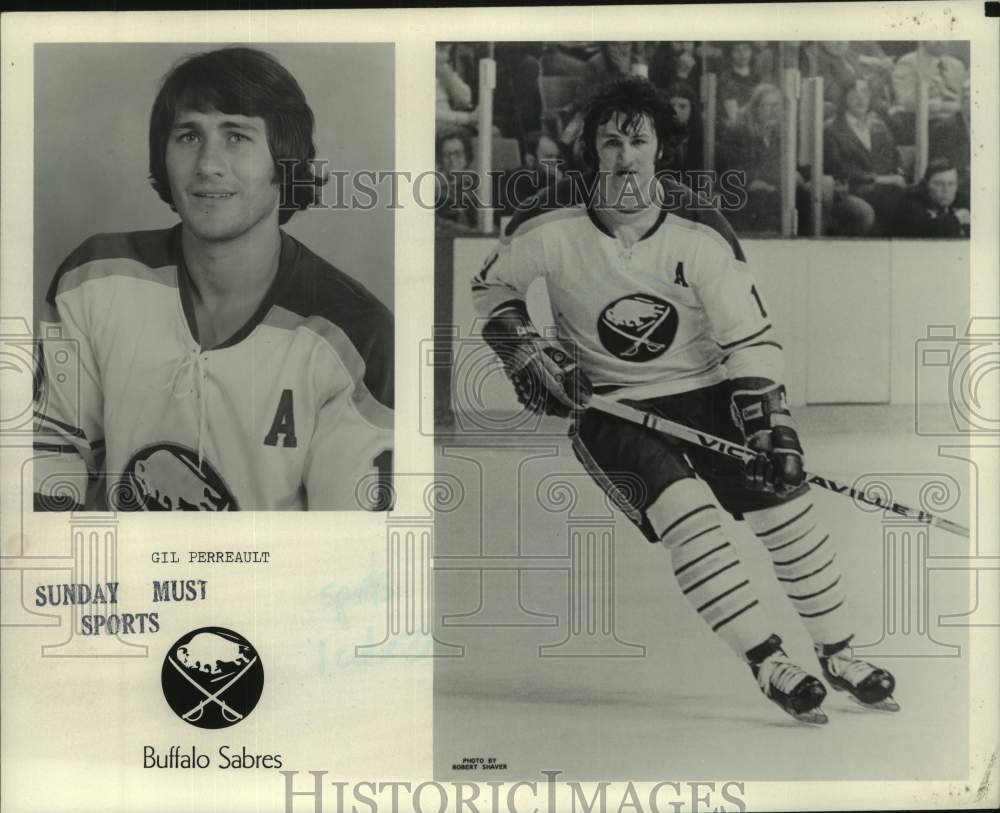 Press Photo Buffalo Sabres hockey player Gil Perreault - sis01130- Historic Images