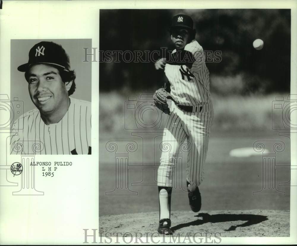 1985 Press Photo New York Yankees baseball pitcher Alfonso Pulido - sis01137- Historic Images