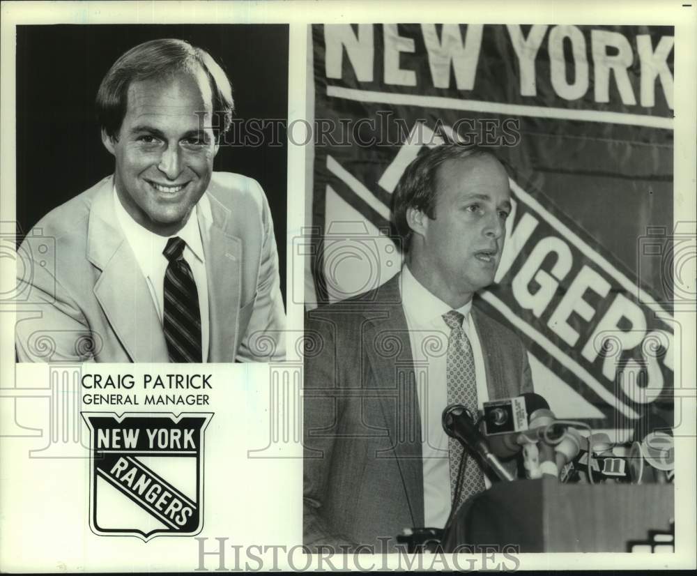 Press Photo New York Rangers hockey team general manager Craig Patrick- Historic Images