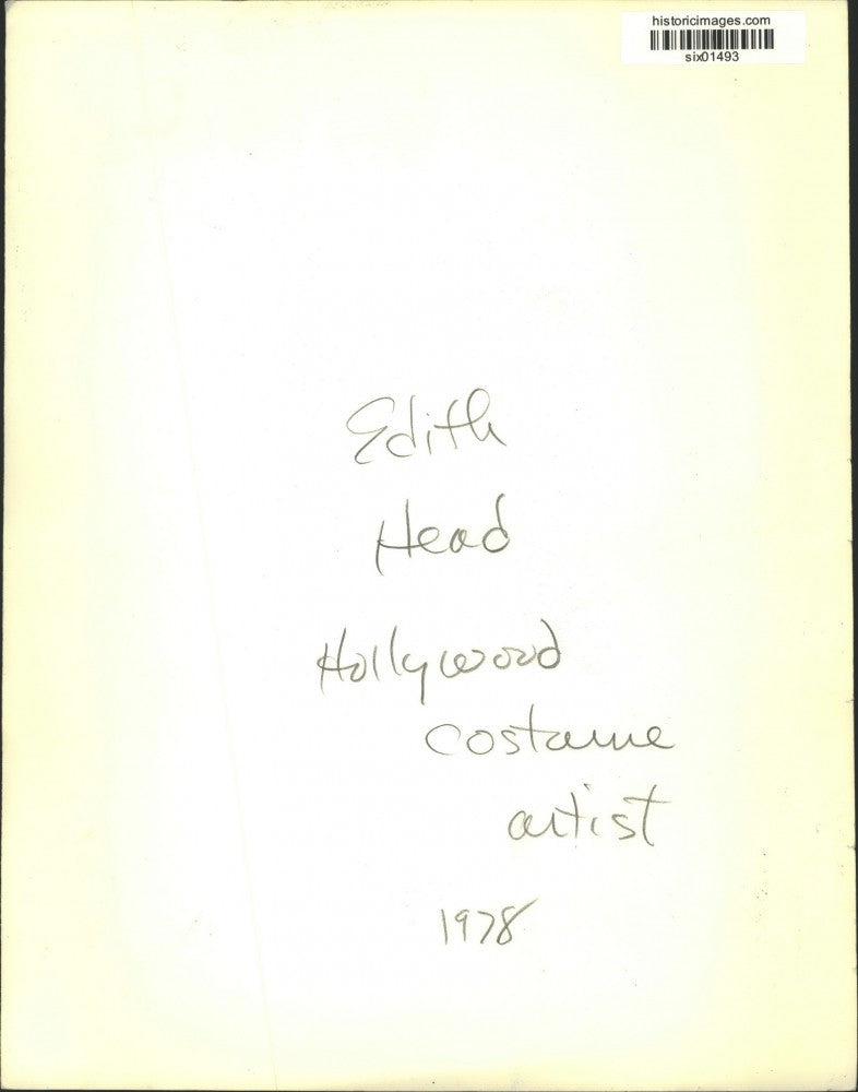 1978 Press Photo Edith Head, Hollywood Costume Artist with Trophies - six01493