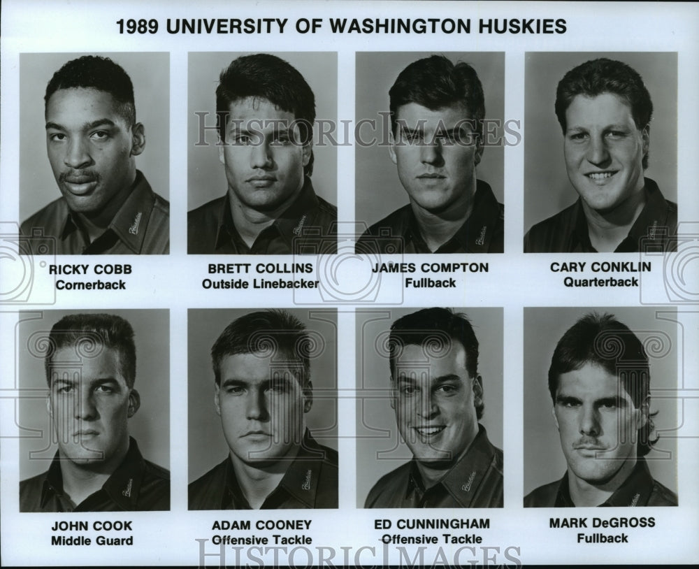 1989 Press Photo Football University of Washington Huskies - spa34198- Historic Images