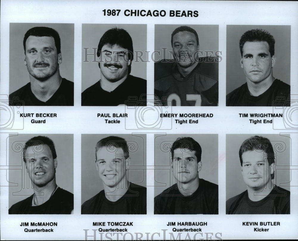 1987 Press Photo Football Pro Chicago Bears - spa34214- Historic Images