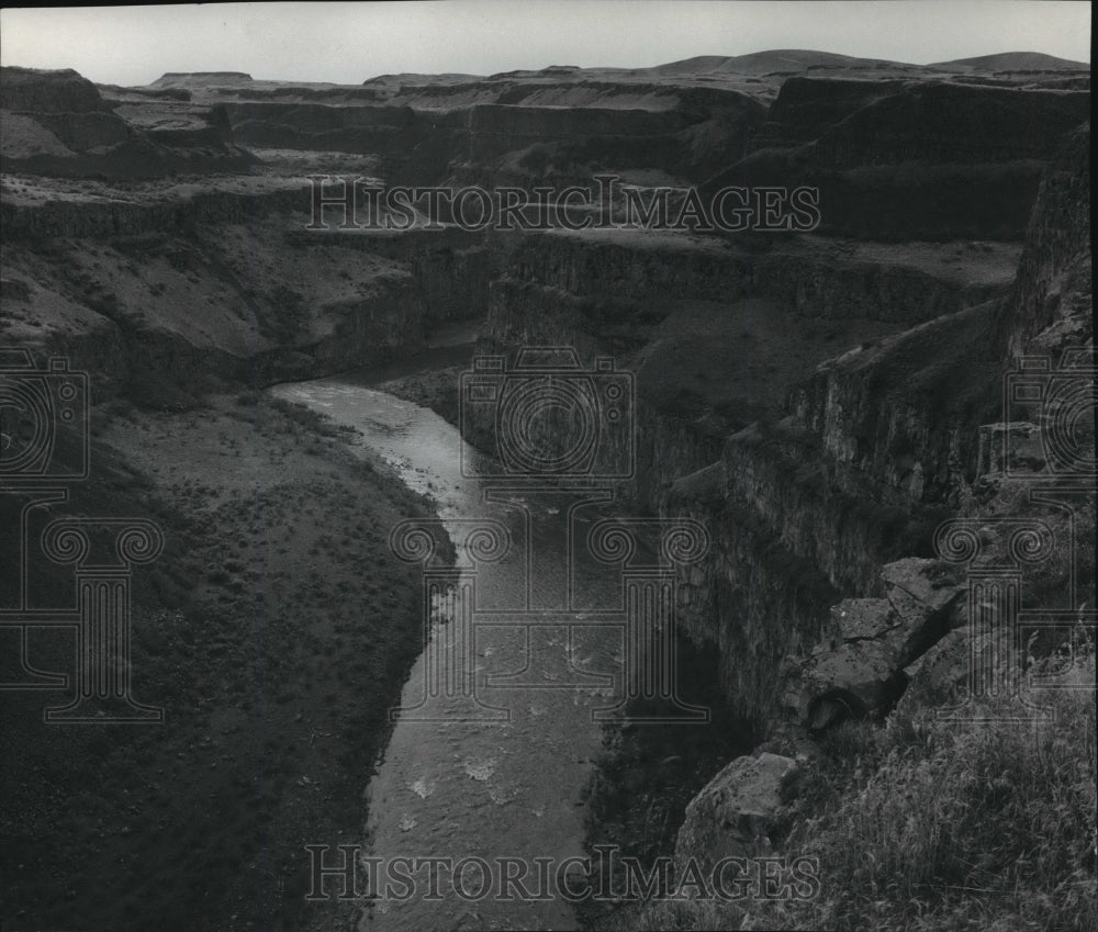 1971 Press Photo Lower Palouse River Canyon downstream from Snake River- Historic Images