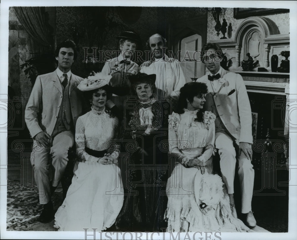 1985 Press Photo Wendy Hiller, Gary Bond & cast in Importance of Being Earnest.- Historic Images