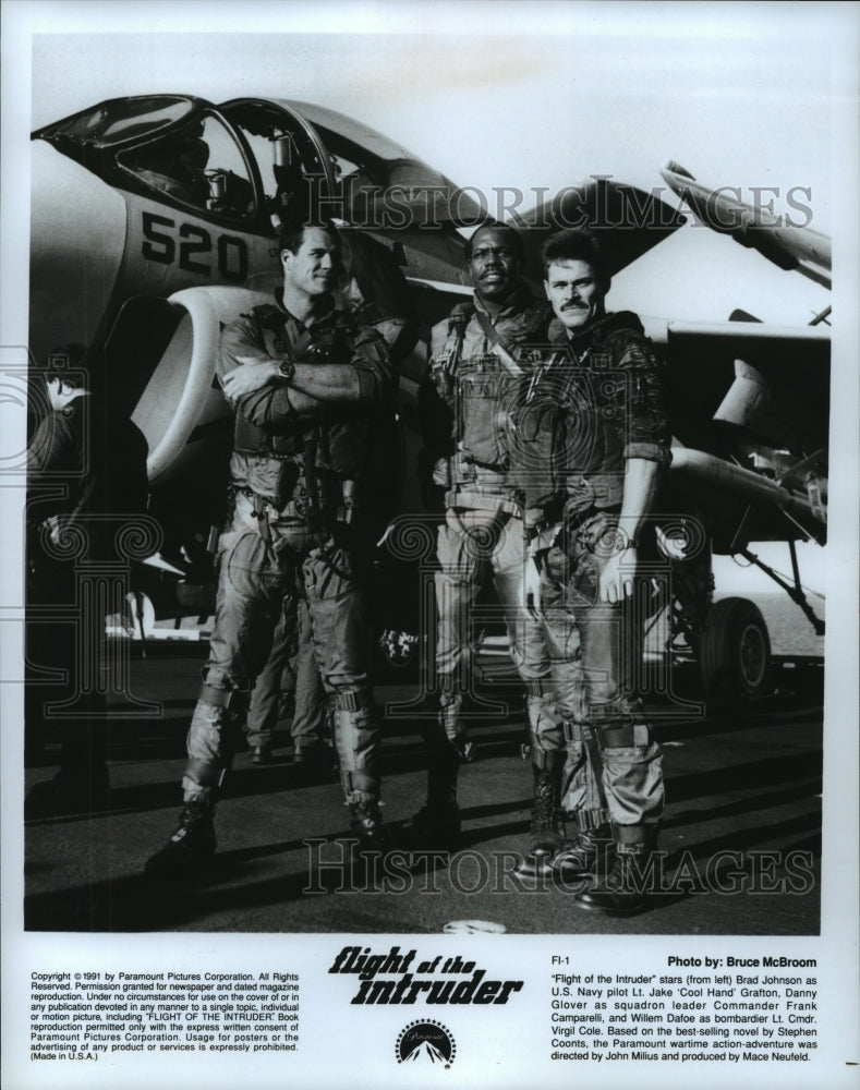 1991 Press Photo The stars of the film, &quot;Flight of the Intruder&quot; - spp19043- Historic Images