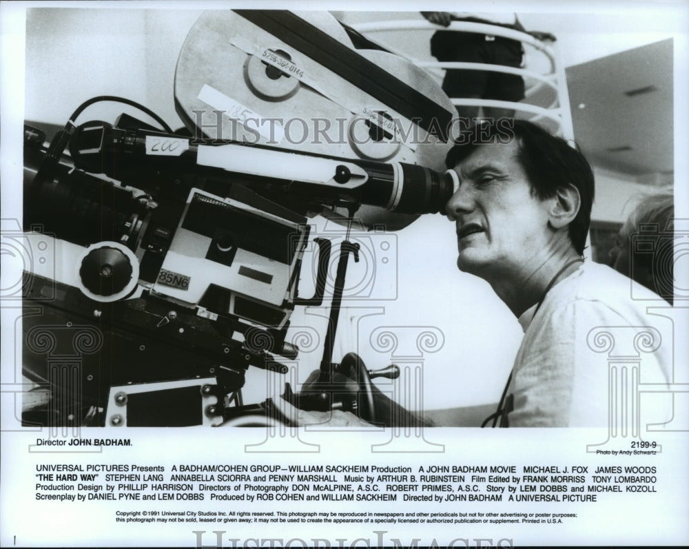 1991 Press Photo Director John Badham, &quot;The Hard Way&quot; - spp46126- Historic Images