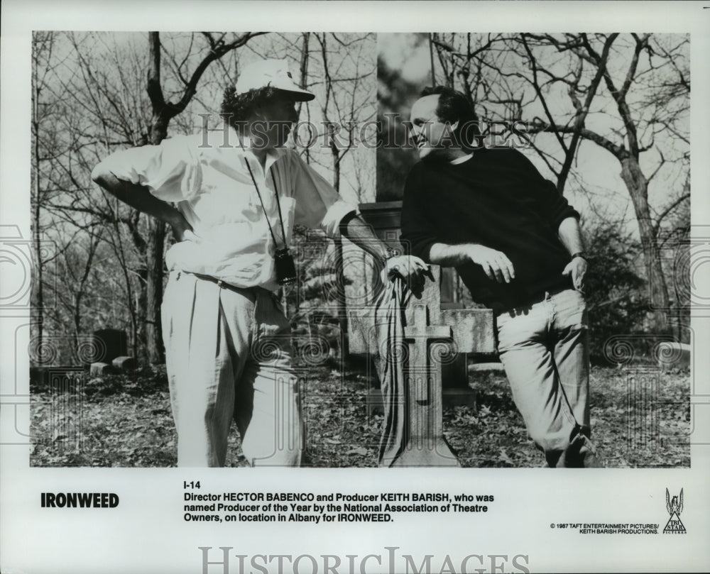 1987 Press Photo Director Hector Babenco and Producer Keith Barish - spp46153- Historic Images