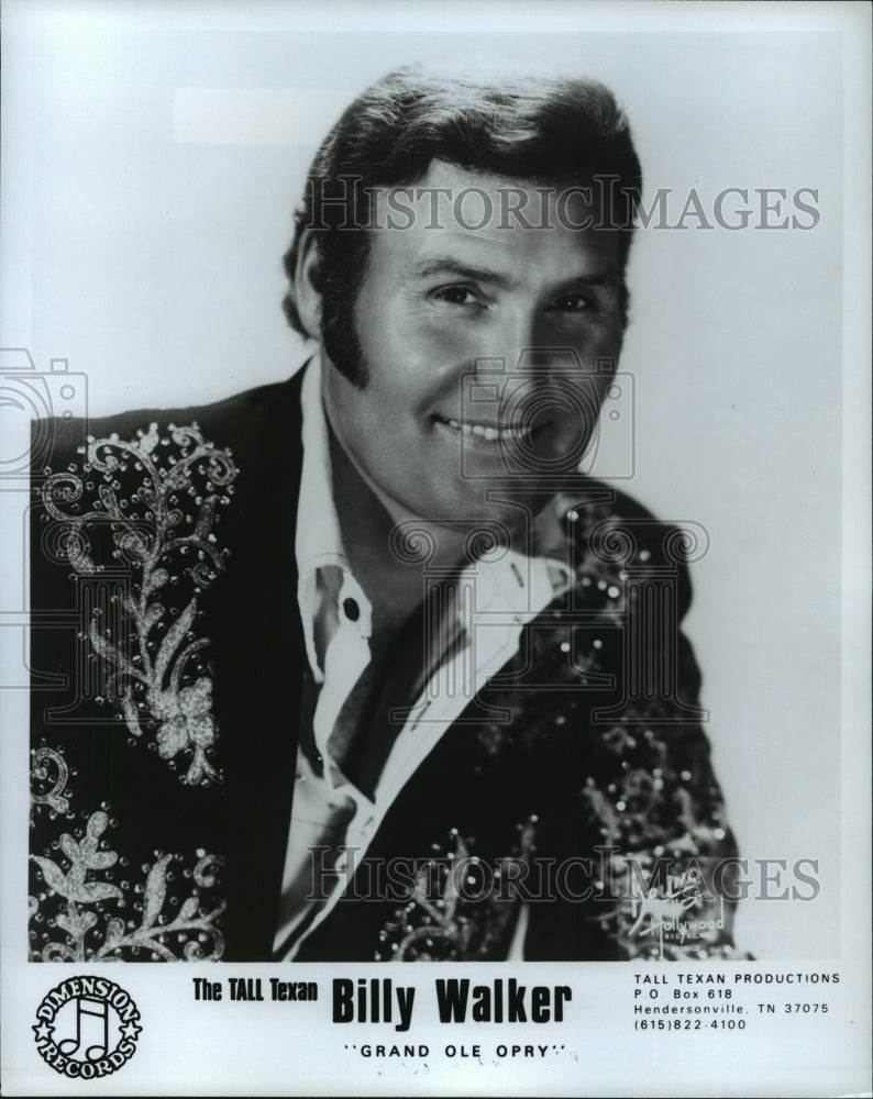 Press Photo The Tall Texan Billy Walker, "Grand Ole Opry" - spp46656- Historic Images