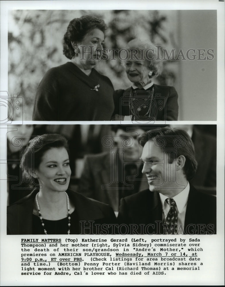 1990 Press Photo Scenes from Andre&#39;s Mother on American Playhouse - spp53739- Historic Images