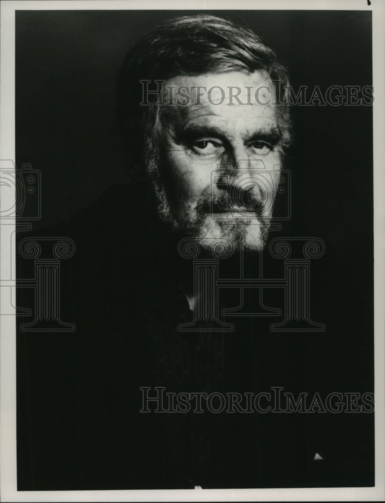 1991 Press Photo Charlton Heston hosts Nostradamus: The Man Who Saw Tomorrow- Historic Images