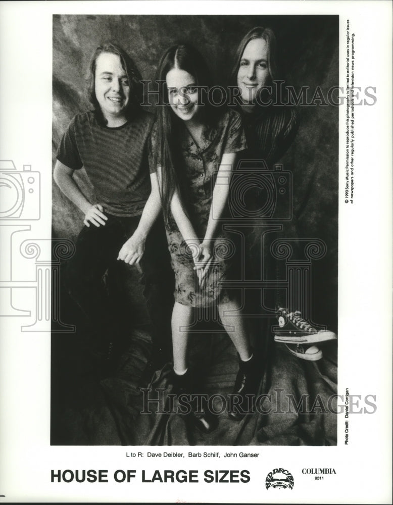 1994 Press Photo Dave Deibler, Barb Schiff, John Ganser of House Of Large Sizes- Historic Images