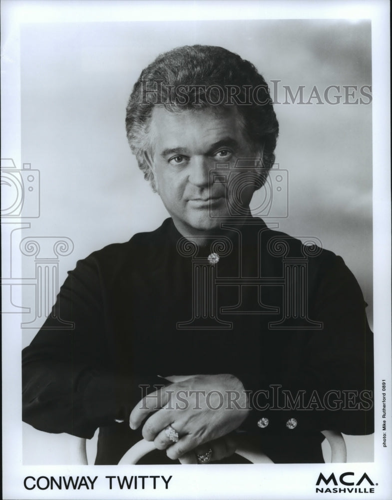 1991 Press Photo Conway Twitty -Rock, R&amp;B and Country Singer - spp65846- Historic Images
