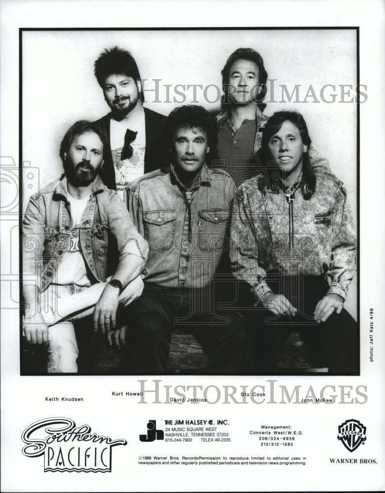 1988 Press Photo Southern Pacific Band members - spp65897- Historic Images
