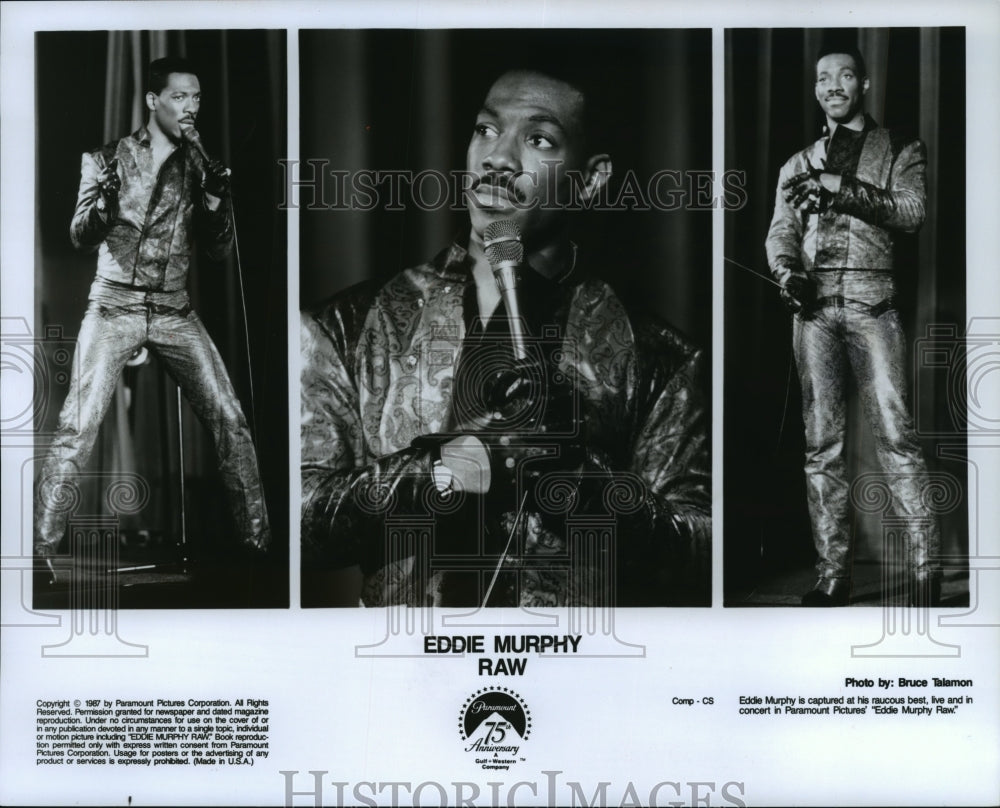 1987 Press Photo Eddie Murphy, "Raw" - spp66148- Historic Images