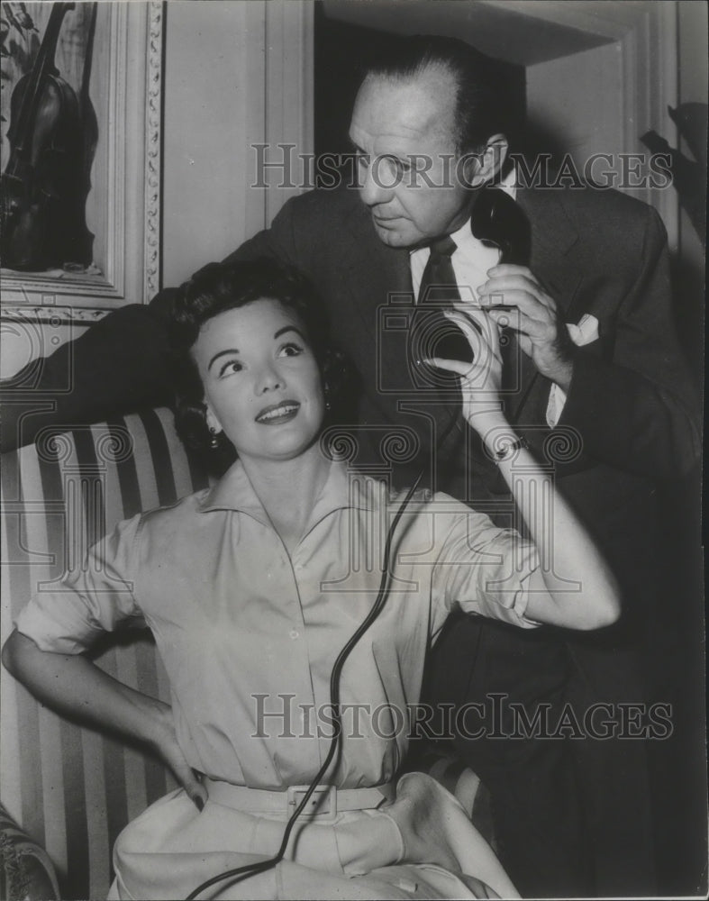 1958 Press Photo Jack Benny, Nanette Fabray in &quot;Shower of Stars&quot; NBC TV- Historic Images