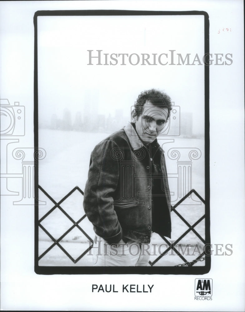 1990 Press Photo Australian rock music singer-songwriter, Paul Kelly - spp67569- Historic Images