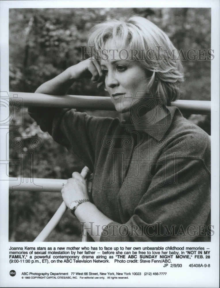 1993 Press Photo Actress Joanna Kerns stars in Not In My Family - spp68079- Historic Images