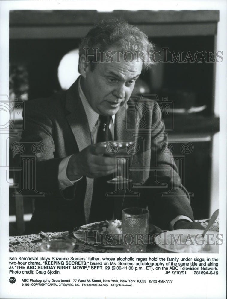1991 Press Photo Ken Kercheval stars in Keeping Secrets&quot; on ABC - spp68105- Historic Images