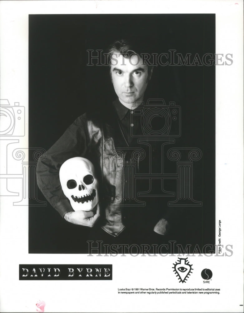 1991 Press Photo David Byrne-singer/songwriter - spp68554- Historic Images