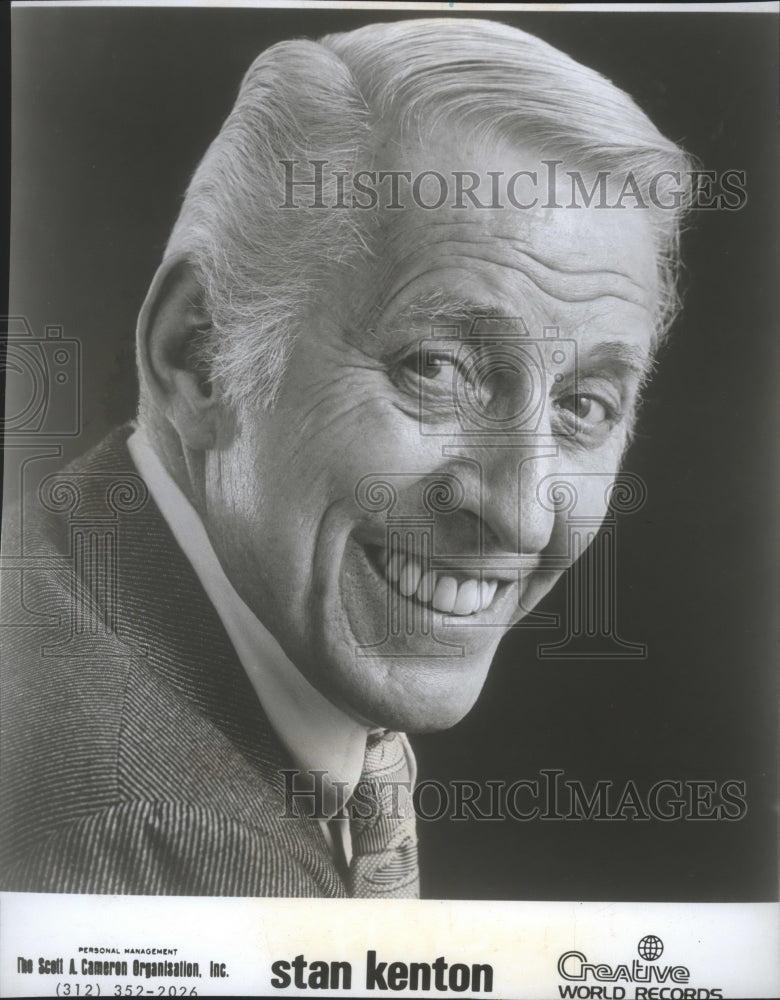 1977 Press Photo Stan Kenton, jazz pianist, composer, and arranger - spp69534- Historic Images