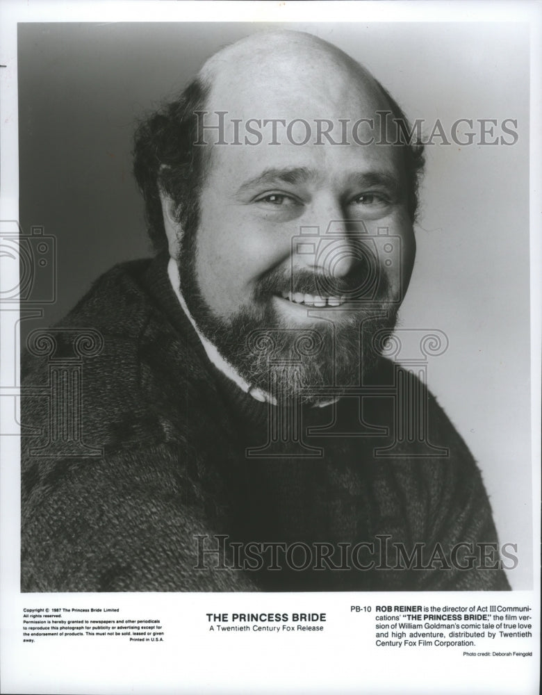 1987 Press Photo Rob Reiner, Director of &quot;The Princess Bride&quot; - spp69699- Historic Images
