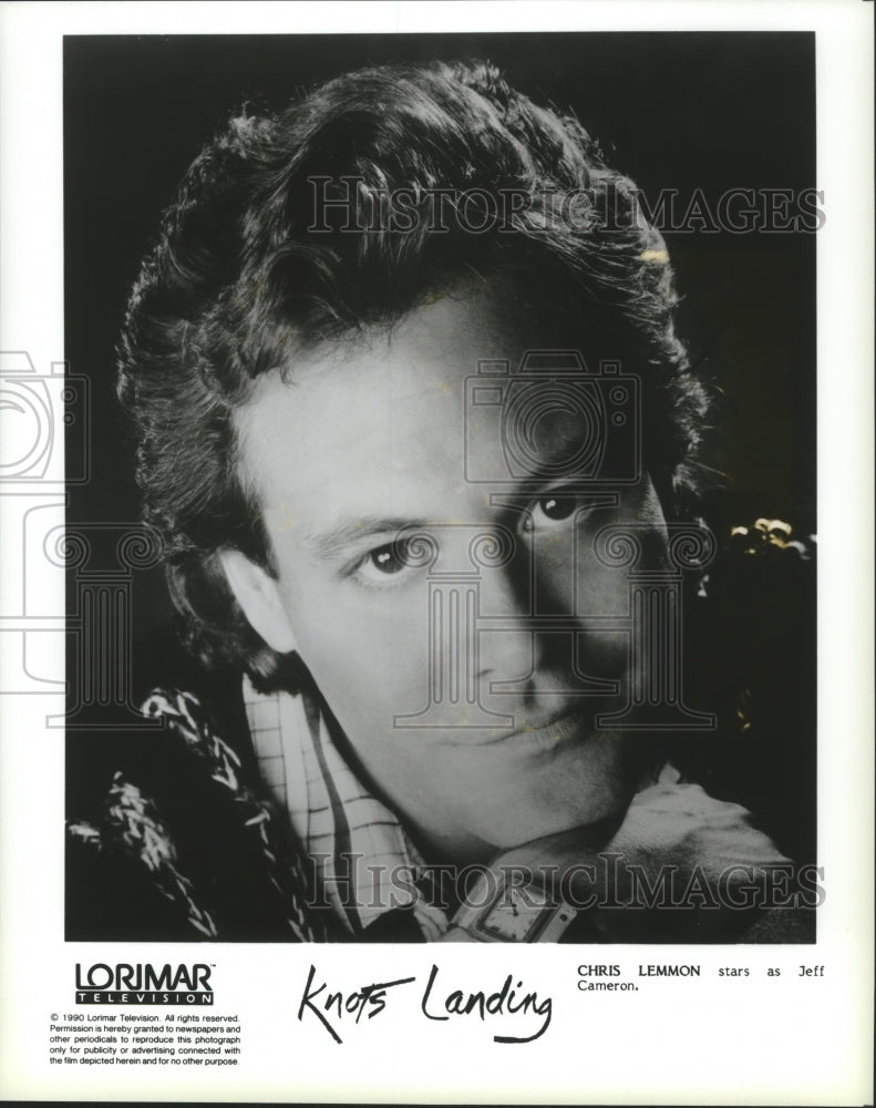1990 Press Photo Chris Lemmon stars as Jeff Cameron in &quot;Knots Landing&quot;- Historic Images