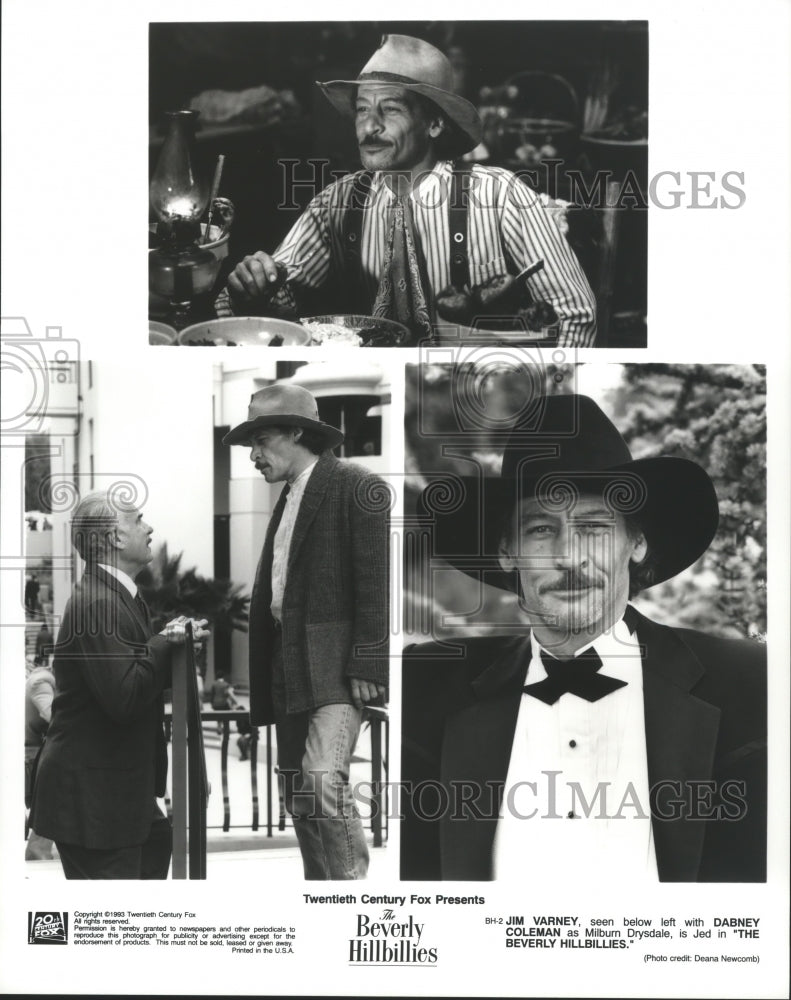 1993 Press Photo Jim Varney &amp; Dabney Coleman in The Beverly Hillbillies- Historic Images