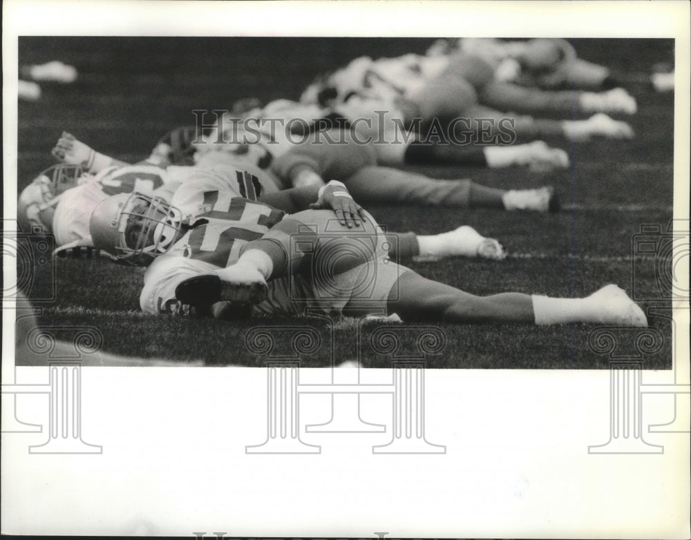 1989 Press Photo Seattle Seahawks Football Team&#39;s Brian Bosworth at practice- Historic Images