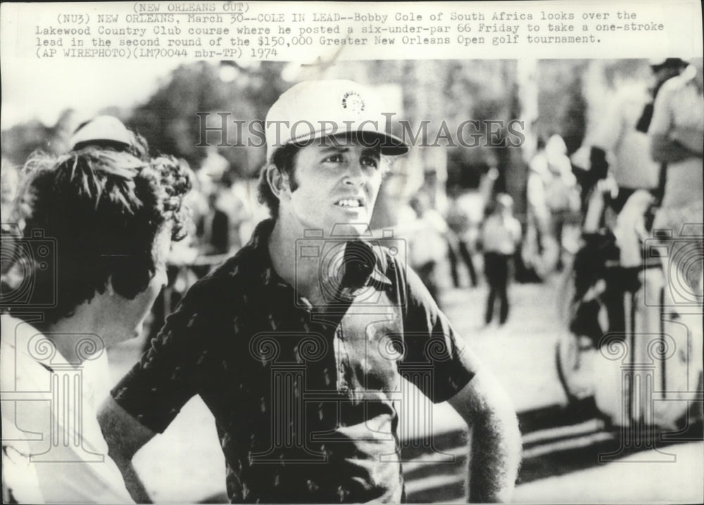 1974 Press Photo Golfer Bobby Cole at Greater New Orleans Open golf tournament- Historic Images