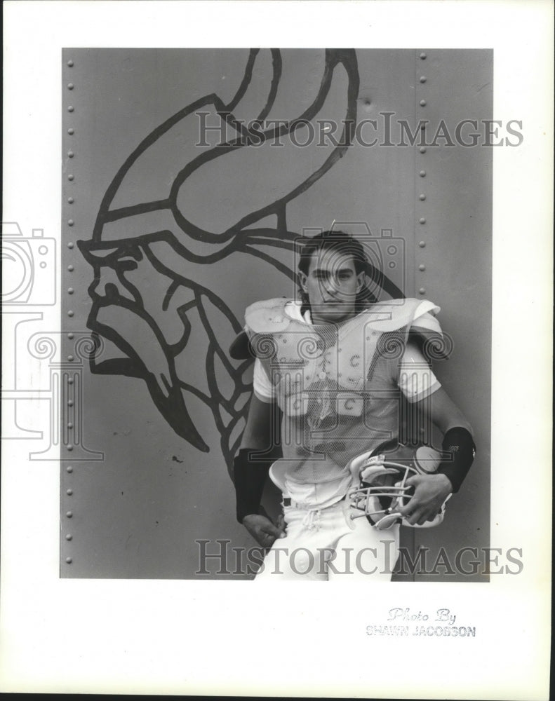 1987 Press Photo Football player Wade Brantner - sps00351- Historic Images