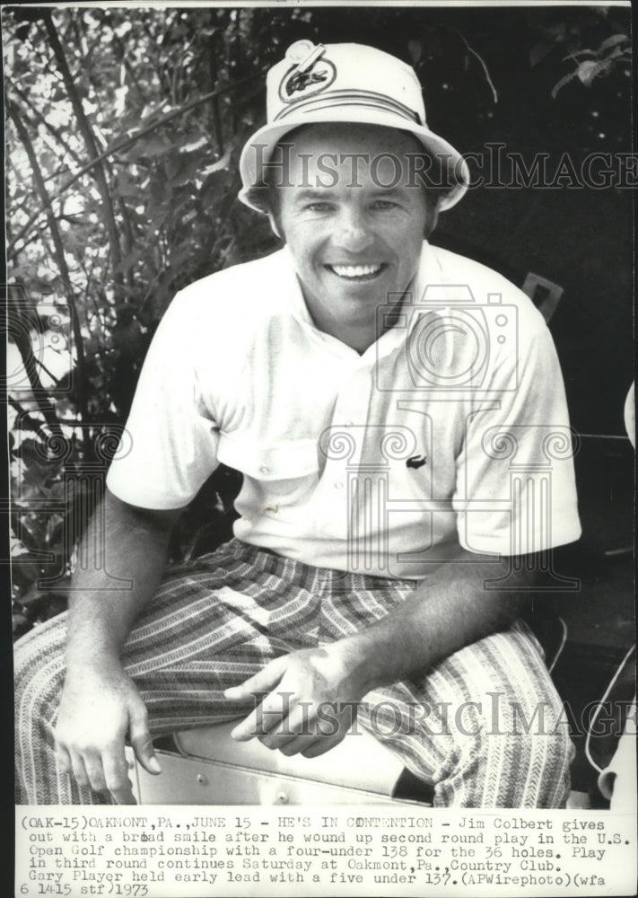 1973 Press Photo Golfer Jim Colbert having fun at the U.S. Open - sps00366- Historic Images