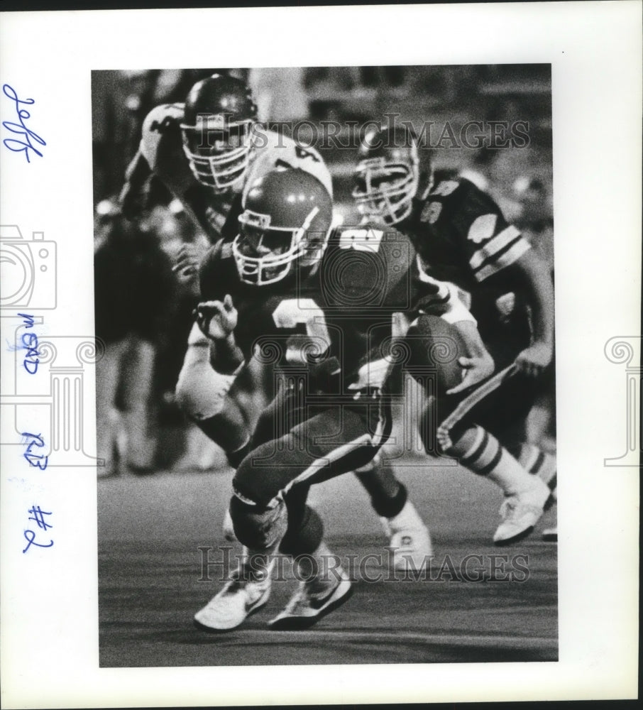 1987 Press Photo Mead football player, Rob Bonneau, Running Back, #2 - sps00684- Historic Images