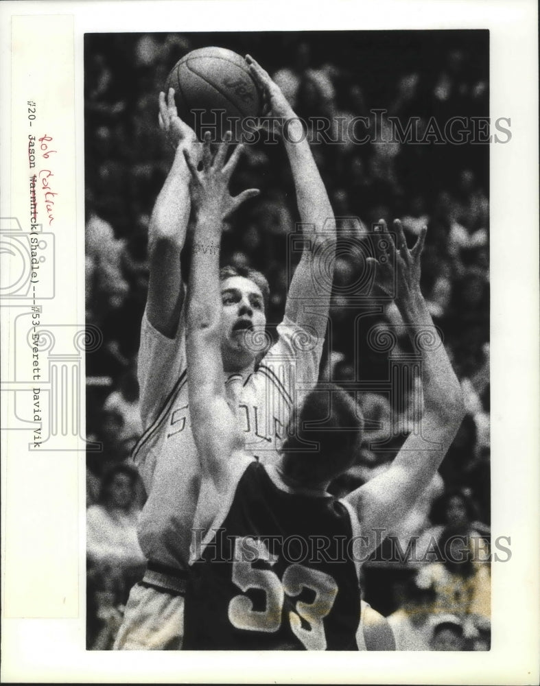 1990 Press Photo Shadle basketball player, Rob Corkrum - sps00866- Historic Images