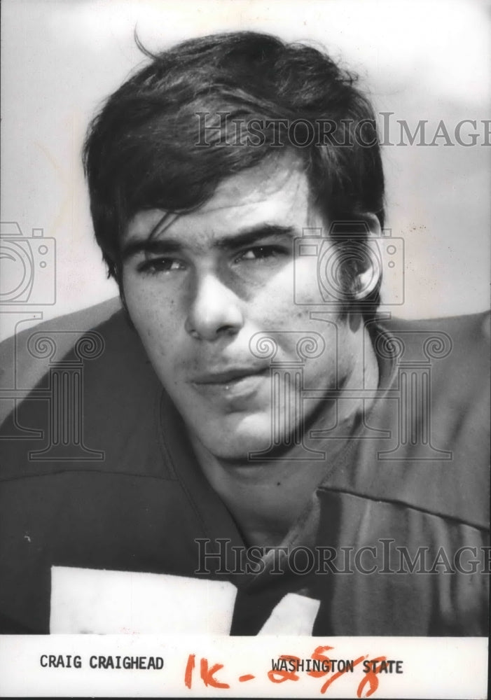 1973 Press Photo Washington State football player Craig Craighead - sps01113- Historic Images