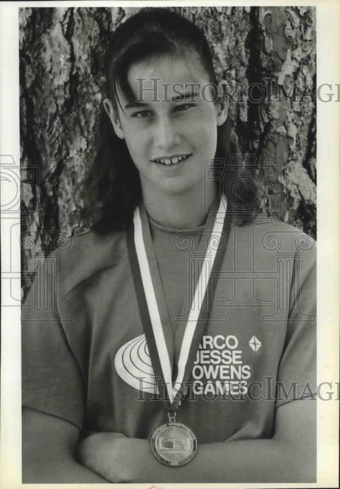 1990 Press Photo Track and field athlete, Shannon Anderson - sps01824- Historic Images