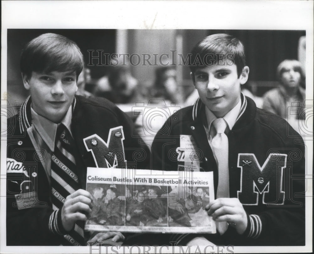 1978 Press Photo Marty and Mike Bernard of Marton Lewis Basketball Team- Historic Images