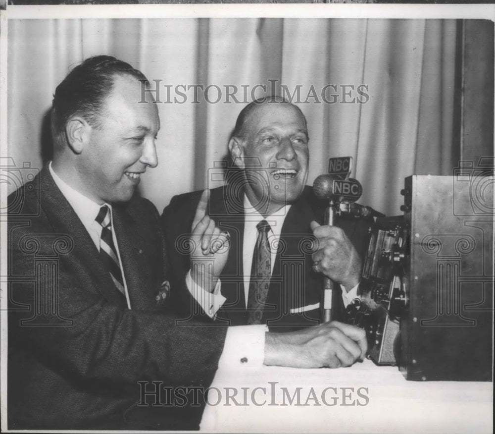 1955 Press Photo New York Giants baseball manager, Leo Durocher &amp; companion- Historic Images