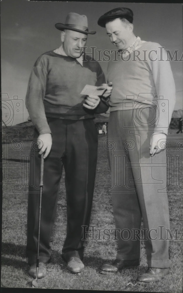 1951 Press Photo WSC baseball coach,Arthur &quot;Buck&quot; Bailey &amp; golfer Ray Honsberger- Historic Images