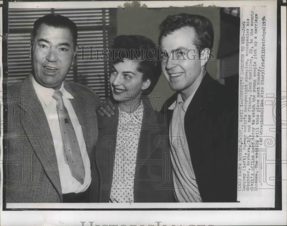 1954 Press Photo Jack Dempsey-Former Heavyweight Boxing Champion and Family- Historic Images