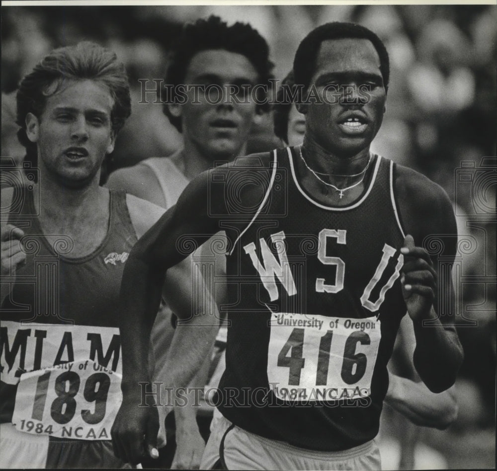 1985 Press Photo Peter Koech-University of Oregon Track and Field Athlete- Historic Images