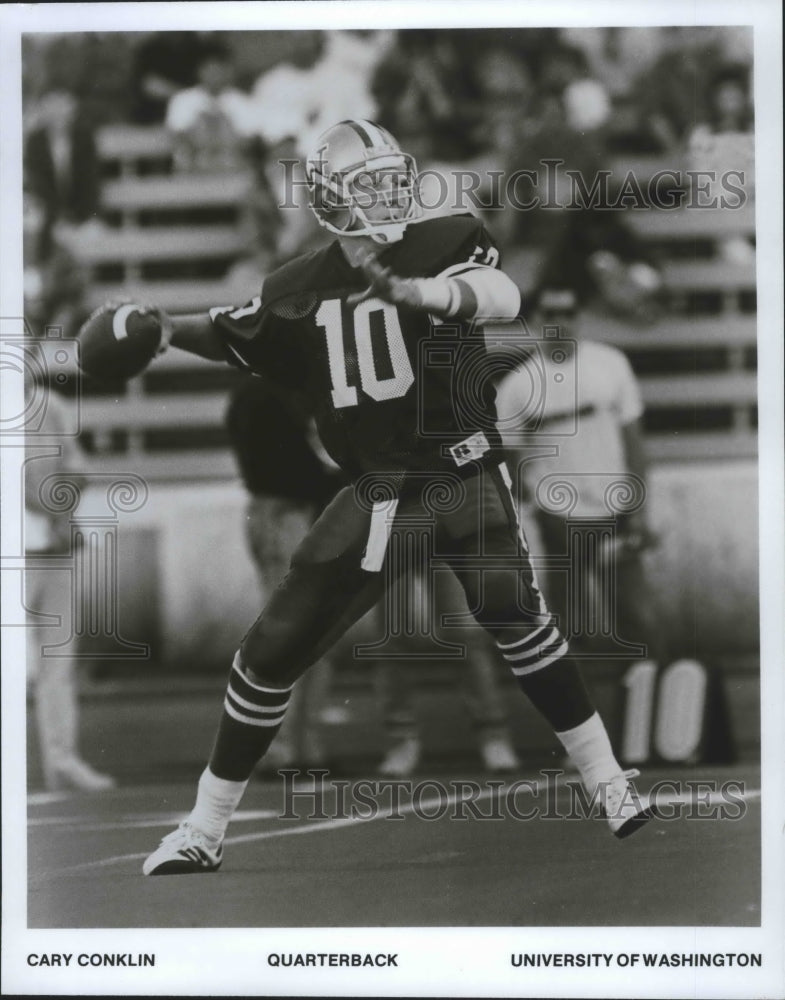 1987 Press Photo Football quarterback, #10, Cary Conklin. - sps03408- Historic Images