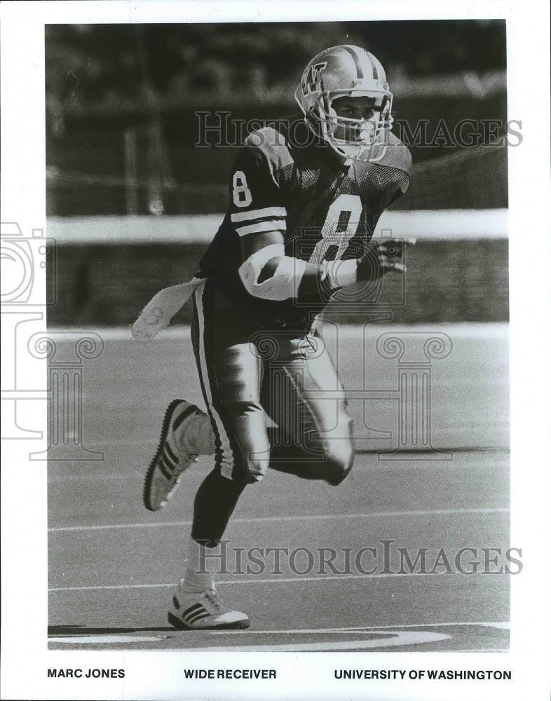 1987 Press Photo Marc Jones-University of Washington Football Wide Receiver- Historic Images