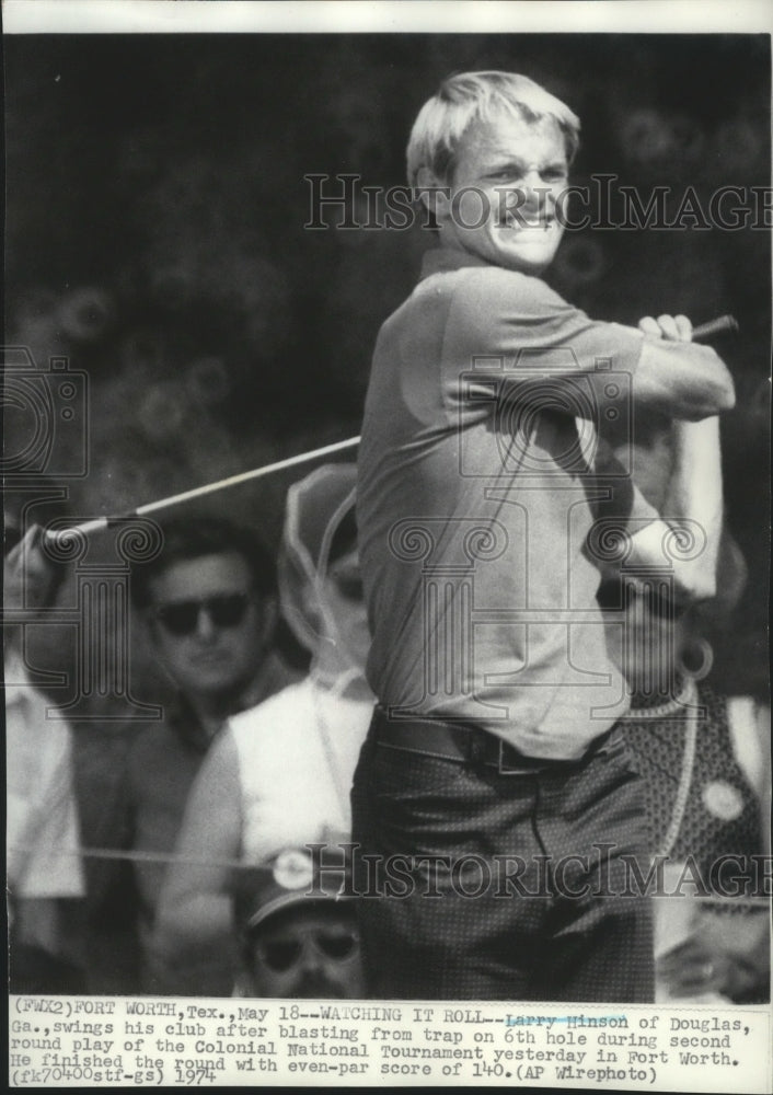 1974 Press Photo Golfer, Larry Hinson during the Colonial National Tournament- Historic Images