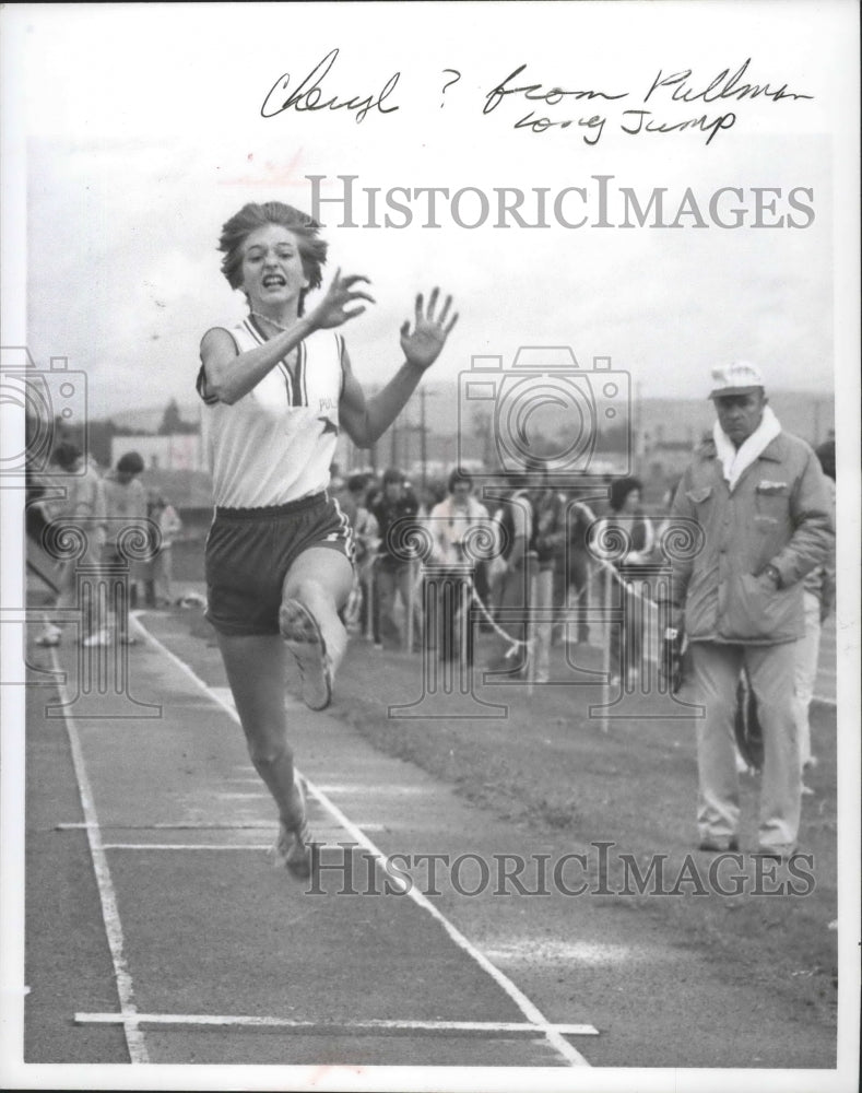 1977 Press Photo Cheryl Byers, Pullman track &amp; field athlete - sps03883- Historic Images