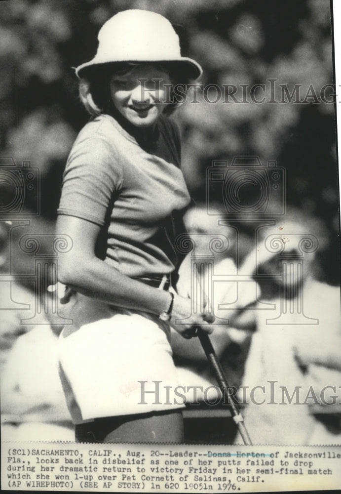 1976 Press Photo Golfer Donna Horton during tournament in California - sps04142- Historic Images