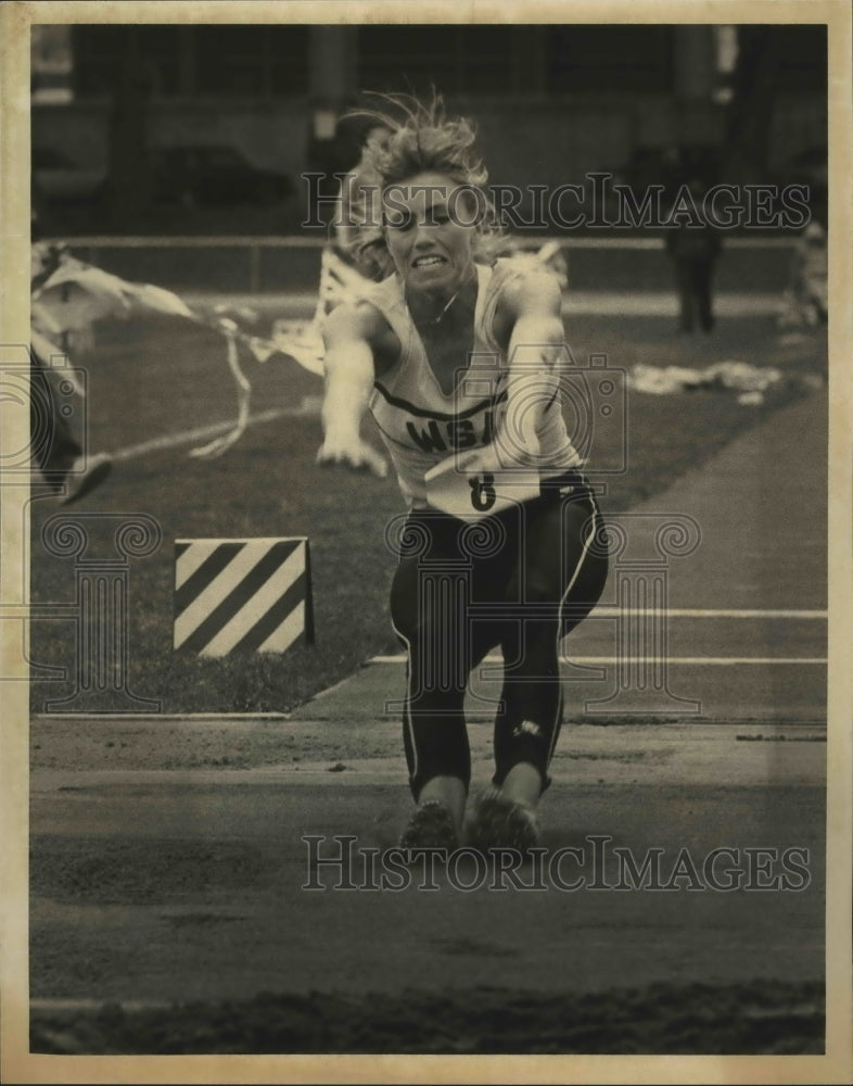 1985 Press Photo Washington State track &amp; field athlete, Sandy Heinrich- Historic Images