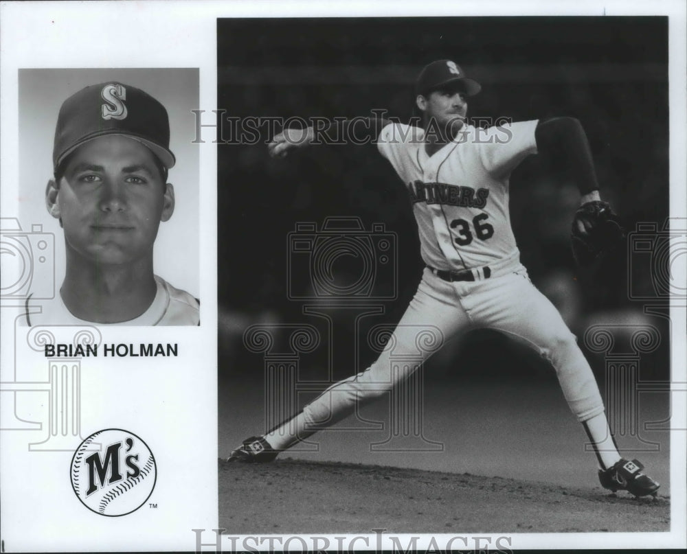 1990 Press Photo Seattle Mariners baseball pitcher, Brian Holman - sps04561- Historic Images